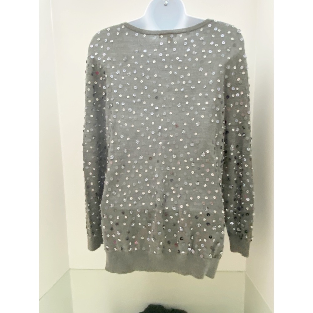 Halogen Button Down Sequined Sweater - image 8
